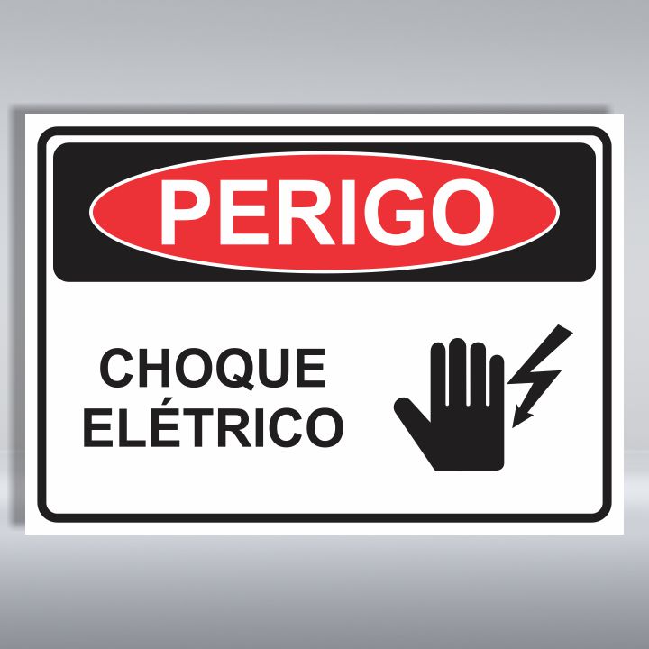 PLACA DE PERIGO | CHOQUE ELÉTRICO